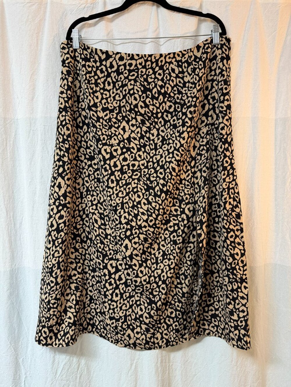 Leopard Print Midi Skirt